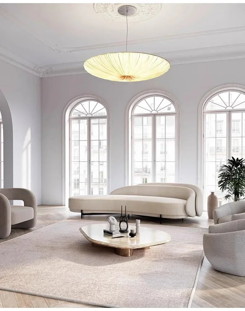 Japanese Wabi Sabi Cloth Pendant Light Bar Living Room B&B Bedroom Nordic Ceiling Chandelier Lighting Decor Lustre Hanging Lamps