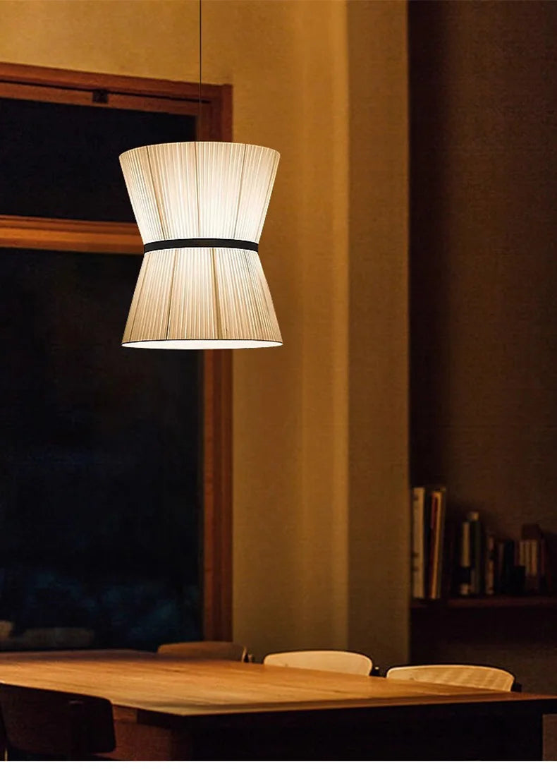 Modern Japanese Wabi Sabi Fabric Chandelier Living Dining Bedroom Nordic Decoration Home Pendant Lights Indoor Lighting Fixtures