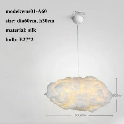 Nordic Floating Cloud Pendant Lights Living Dining Children Room Led Chandelier Lighting Bedroom B&B Club Hanging Lamp Luminaire