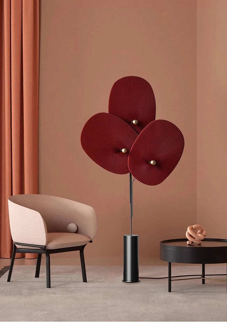 Modern Nordic Minimalism Fan Shaped Sofaside Floor Lamp Homestay Living Room Designer Lamps Bedroom Home Lighting Decor Fixtures