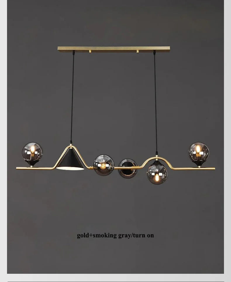 Modern Glass Ball Long Led Pendant Lights Living Dining Room Chandeliers Lighting Home Decor Bar Kitchen Hanging Lamp Luminaire