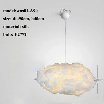 Nordic Floating Cloud Pendant Lights Living Dining Children Room Led Chandelier Lighting Bedroom B&B Club Hanging Lamp Luminaire