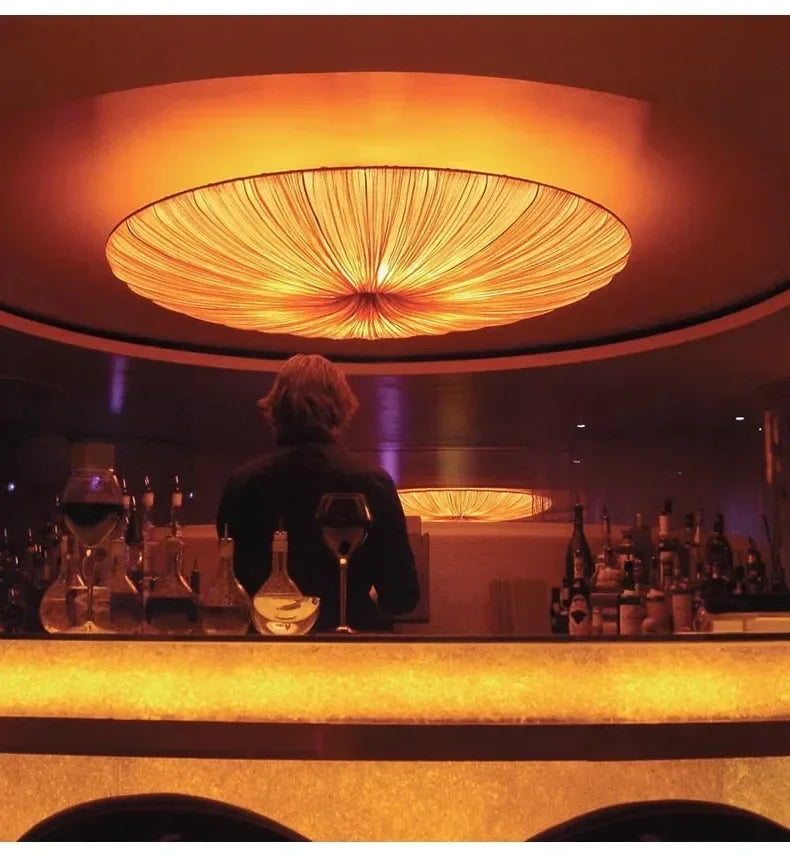 Japanese Wabi Sabi Cloth Pendant Light Bar Living Room B&B Bedroom Nordic Ceiling Chandelier Lighting Decor Lustre Hanging Lamps