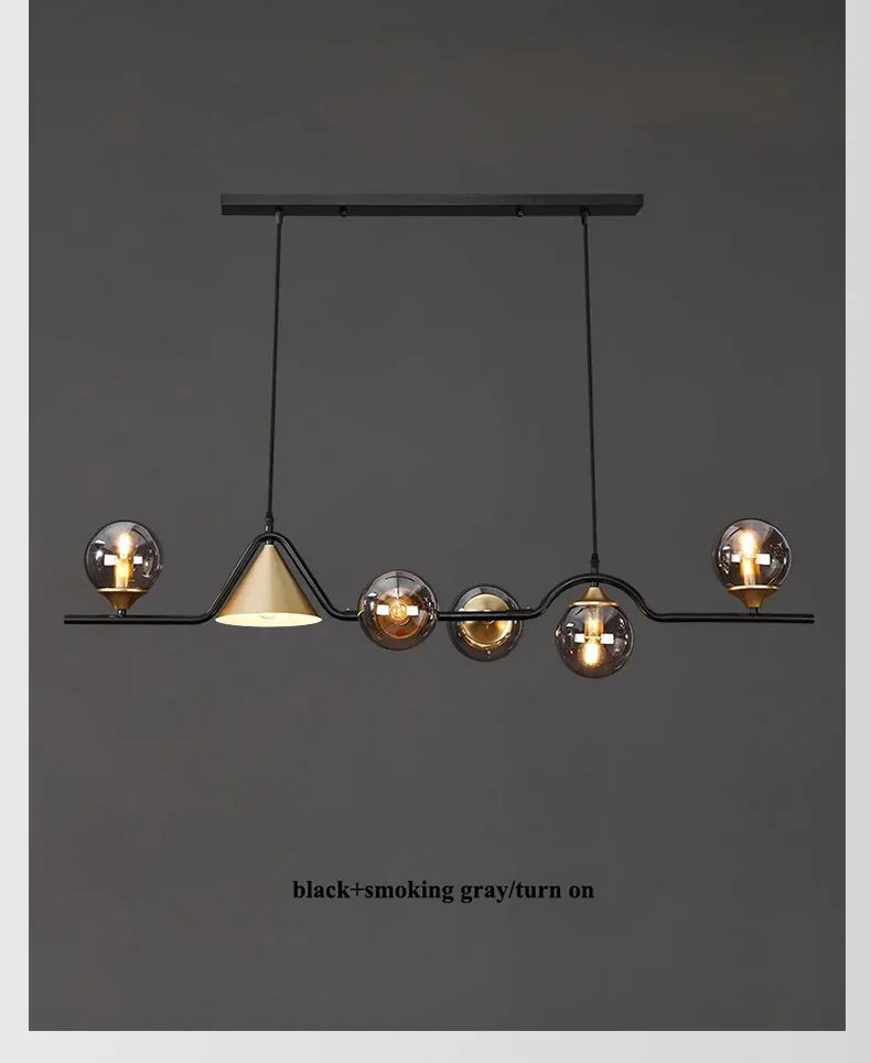 Modern Glass Ball Long Led Pendant Lights Living Dining Room Chandeliers Lighting Home Decor Bar Kitchen Hanging Lamp Luminaire