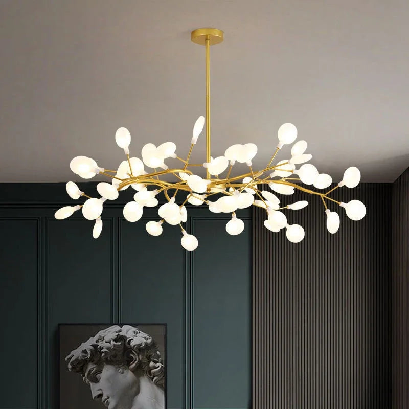 Nordic G4 Led Chandelier Lighting Modern Branch Pendant Light Living Room Gold / Black Led Luminarias Art Decor Indoor Lighting