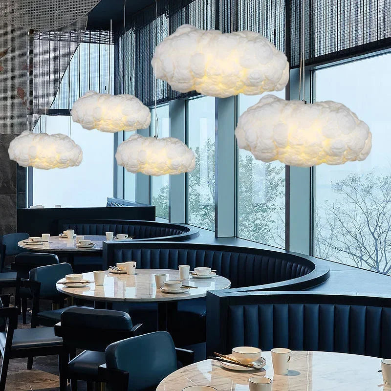 Nordic Floating Cloud Pendant Lights Living Dining Children Room Led Chandelier Lighting Bedroom B&B Club Hanging Lamp Luminaire