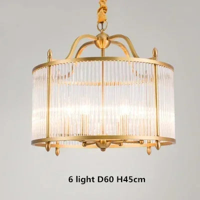 Modern Luxury Glass Chandelier Golden Copper Living Dining Bedroom Home Room Decor Ceiling Pendant Light Indoor LED Lamp Fixture