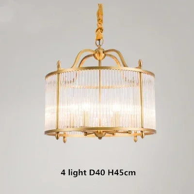 Modern Luxury Glass Chandelier Golden Copper Living Dining Bedroom Home Room Decor Ceiling Pendant Light Indoor LED Lamp Fixture