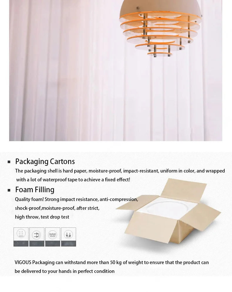 Modern Nordic Yellow Acrylic Glass Pendant Light Living Dining Bedroom Room Decor Sunset Lamp Indoor Lustre Lighting Fixtures