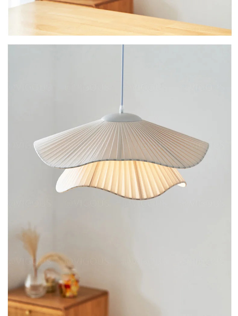 Nordic Fabric Led E27 Pendant Light Dining Living Room Bedroom Chandelier Lustre Decoration Home Ceiling Hanging Lamps Luminaire